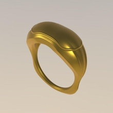 konvex ringe stücke ring gold silber bronze juwel hochzeit hochzeitsring mode druckbar schmuck 3d print model - Mito3D