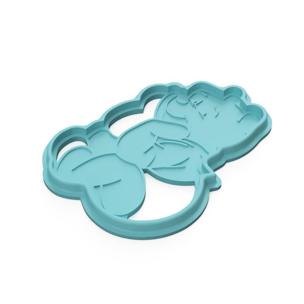 cookie cutter winnie pooh biscotto taglierina the disney dolce cucinare design cibo attrezzo passatempo fai casa cucina cenare 3D print model - Mito3D