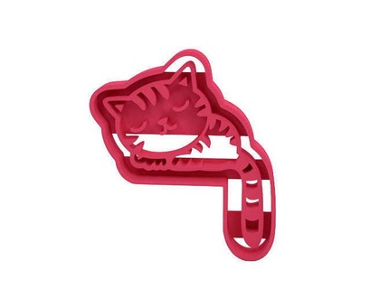 cookie cutter cat kitty 3d house kitchen dining 3d print model - Mito3D