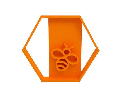 cookie cutter design food bee house kitchen dining 3d print model - Mito3D