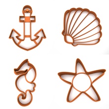 cookie cutter - sea pack cracker dining house horse shell star anchor breakfast kitchen 3d print model - Mito3D