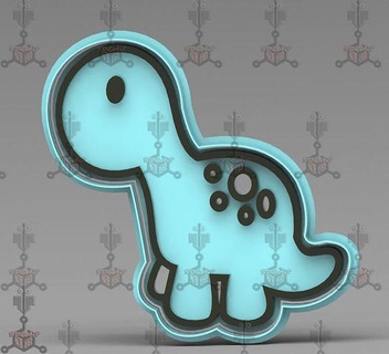 cookie cutter dino eggs animals chibi mini baby kitchen stamp movies kits house dining 3d print model - Mito3D