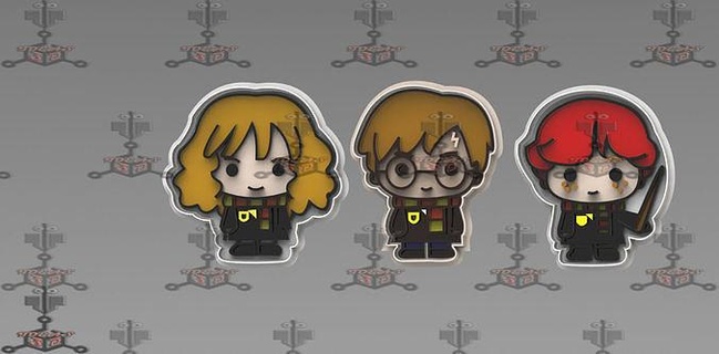 cookie cutter harry potter hermione ron harrypotter cookiecutter kitchen dring food gadges confort design movies house dining 3d print model - Mito3D