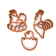 cookie cutter pack - easter chiken biscuit egg ginger rooster dessert bread house kitchen dining 3d print model - Mito3D