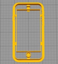cortador de telefone celular a casa cookie célula cozinha jantar 3d print model - Mito3D
