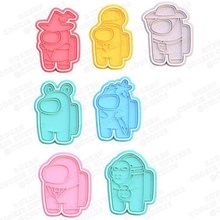 among us cookie cutter set of 7 cutters cithen home cook cookies stamp videogame game video party steam play kid birthday house kitchen dining 3d print model - Mito3D