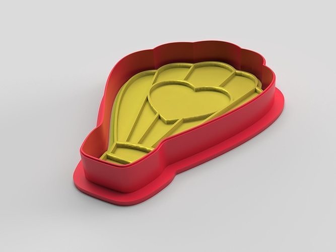 plätzchen cutter stempel ballon herz 3dprint schneiden dessert fdm küche backen keks kuchen haus essen lebensmittel geschenk illustration kunst 3D print model - Mito3D