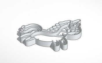 cookie cutter unicorn design stl house kitchen dining 3d print model - Mito3D