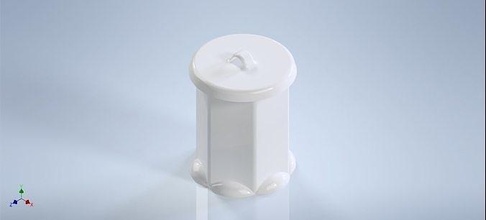 cookie jar container kitchen tableware storage hexagon ceramic lid candy ergonomic house dining 3d print model - Mito3D