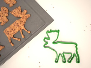 cookie mold Weihnachten Rentier Haus Essen drucken 3d cookies Schimmel Kochen Ofen Küche Sonstiges Esszimmer 3d print model - Mito3D