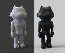 frio gato plataforma juguete figura Arte figurilla escultura personaje cuerpo estatua arte esculturas 3d print model - Mito3D