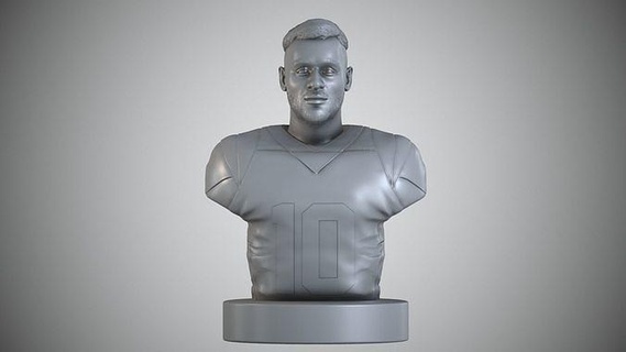 Cooper handeln Putsch Angeles Widder nfl Super Bowl Empfänger American Football Büste Statue Porträt Kunst Miniaturen Figuren Skulpturen 3d print model - Mito3D