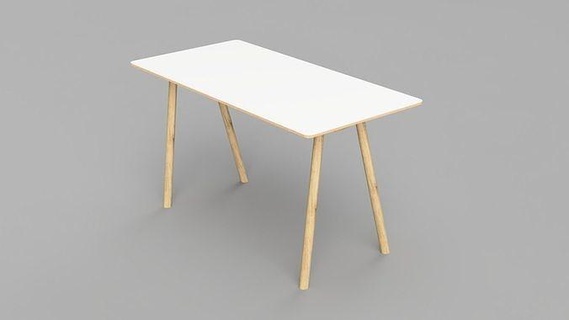 Kopenhagen 90 Schreibtisch Möbel Tabelle Innere Büro Design Zimmer Holz modern Stuhl Lowpoly Haus 3d print model - Mito3D