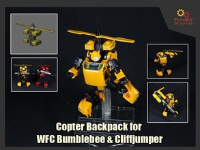 hubschrauber rucksack transformer wfc hummel klippenspringer minibots spiele spielzeuge 3d print model - Mito3D