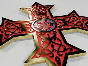 coptic cross jewelry christian church religion jesus miniatures challenge easter other 3d print model - Mito3D
