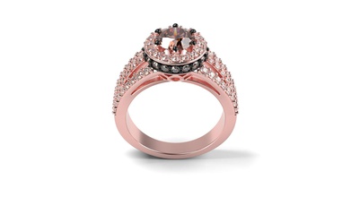 cópia levian chocolate anel de diamante jóias ouro jóia gem o engajamento casamento copiar printable impressão prototipagem le vian anéis 3d print model - Mito3D