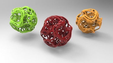 coranoid three colorful spheres design christmas aquarium coral light shade house decor 3d print model - Mito3D