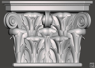 corbel - 3d model cnc sanat freze oyma hammaddesi ahşap mensula heykel mimarlık escultura arquitectura stl mecanizado fresado klasik oyulmuş dekorasyon heykeller rahatlama 3d print model - Mito3D