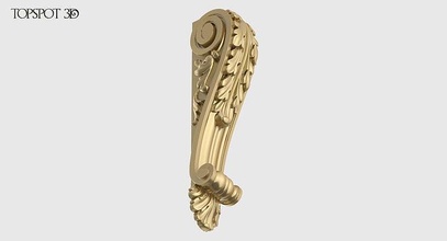 corbel acanthus carved carving bracket renaissance baroque rococo stairs furniture interior design classic decor finishes cnc 3dprint highpoly art 3d print model - Mito3D