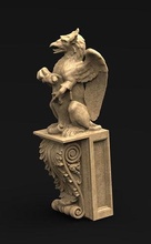 corbeau décoratif dragon 4 sculpture art décoration ornemental sculpté bois baroque 3dprint imprimable 3dmodel architectural sculptures marbre chinois 3d print model - Mito3D
