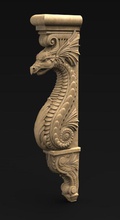 corbeau décoratif dragon sculpture art décoration ornemental sculpté bois baroque 3dprint imprimable 3dmodel chinois chine architectural sculptures 3d print model - Mito3D