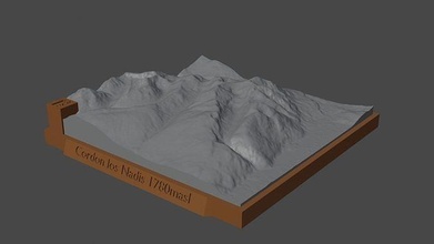 cordon los nadis Montagne paysage volcan terrain environnement nature photogrammétrie élévation dem science 3d print model - Mito3D