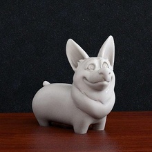 corgi cão brinquedo cerâmica animal joalheria anel pingente gato estátua diamante arte esculturas 3d print model - Mito3D