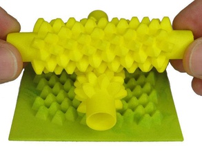 corn gear science mechanical turning wheel teeth engineering 3d print model - Mito3D