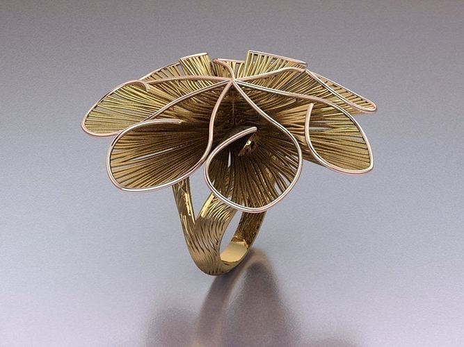 Mais Gold Filigran Design Ring Schmuck Sterling druckbar Silber Juwel Hochzeit Engagement drucken Mode Schönheit Ringe Türkisch Frau 22k Diamant 3D print model - Mito3D