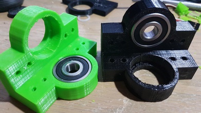 corner bearing bracket hobby-diy 3d printing mill cnc printable hobby diy mechanical parts 3d print model - Mito3D