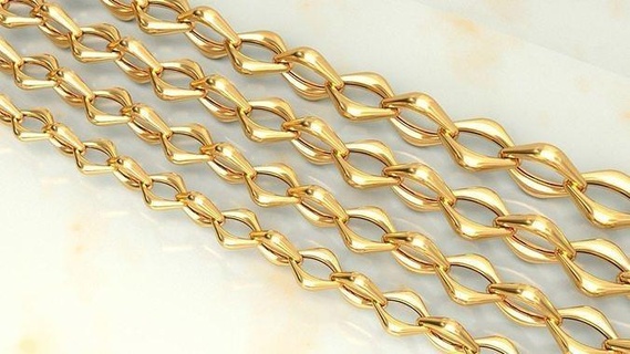 corner chain link graduated necklace bracelet gold silver chainlink jewelry rings ring jewellery jewel cuban bracelets miami necklaces 3d print model - Mito3D