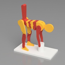 correct lifting technique model science anatomy back lumbar spine weight demonstration anatonomical biology 3d print model - Mito3D
