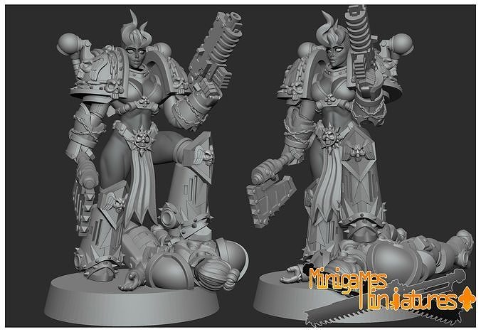 corrotti marino anime figurina wh wh40k warhammer spazio sorella battaglia necron eldar tau ork alternativa Giochi giocattoli tavola 3D print model - Mito3D