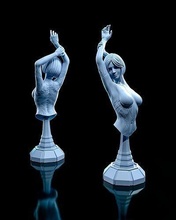 cortana busto aureola infinito Maestro jefe ciencia fi figurilla mesa imprimible dnd fantasía Arte esculturas 3d print model - Mito3D