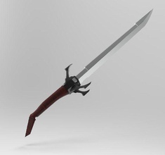 corvos lâmina espada desonrado cosplay jogos brinquedos acessórios 3d print model - Mito3D