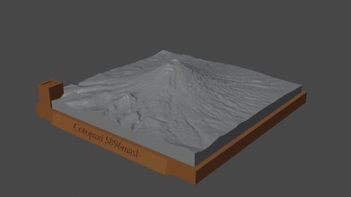 cotopaxi montagna paesaggio vulcano terreno ambiente natura fotogrammetria elevazione dem scienza 3d print model - Mito3D