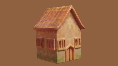 cottage house architecture family roof building wood retro window village residental log cabin box outdoor 3d print model - Mito3D