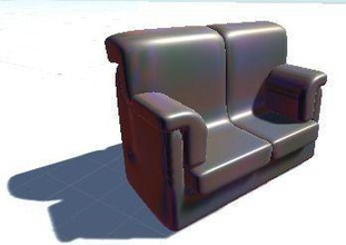 couch chair a sofa davenport furniture house 3d print model - Mito3D