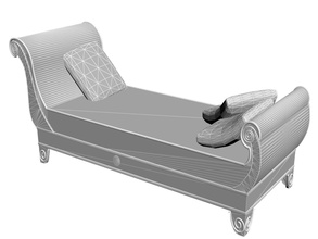 couch art display 3d printing mini other 3d print model - Mito3D
