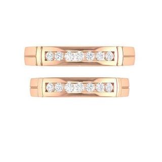 çift grup 140952 takı sterlin düğün nişan mücevher yazdırılabilir Solitaire altın değerli parlıyor yüzükler gelin damat Ayarlamak lüks elmas yüzük gümüş 3d print model - Mito3D