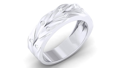pareja banda anillo 3dm mgx boda compromiso joyería imprimible joya diamante plata oro blanco mujeres moda anillos pareja platino boda 3d print model - Mito3D
