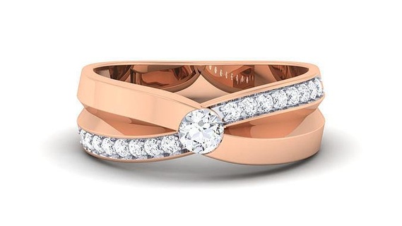 couple band ring 3dm render detail jewelry gold printable brilliant rings luxury platinum precious silver wedding plain yellow rose white diamond 3d print model - Mito3D