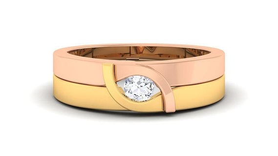 coppia gruppo musicale squillare 3dm render dettaglio gioielleria oro stampabile brillante anelli lusso platino prezioso argento nozze pianura giallo rosa bianca diamante 3d print model - Mito3D