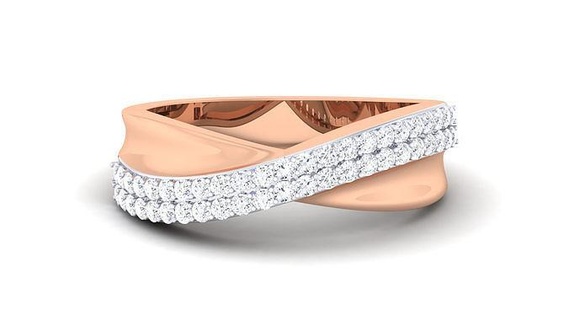 couple band ring 3dm render detail jewelry gold printable brilliant rings luxury platinum precious silver wedding plain yellow rose white diamond 3d print model - Mito3D