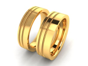 paar-band-ring-3dm render detail Schmuck Hochzeit engagement bedruckbar ist Juwel diamond Silber ring gold weiß Mode gem Ringe band weedingband coupleband Platin genial Diamant-ring 3d print model - Mito3D