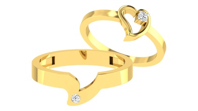 çift bant yüzük 3dm stl işlemek ayrıntı takı düğün nişan mücevher yazdırılabilir elmas Gümüş altın beyaz womendring moda gem grup coupleband platin weddingband 3d print model - Mito3D