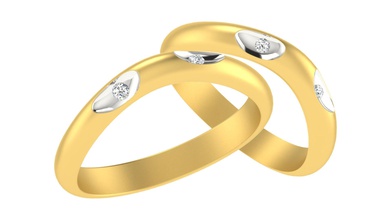 par de banda anillo 3dm stl render detalle la joyería boda compromiso imprimible joya el diamante plata oro blanco womendring moda gem los anillos coupleband platino weddingband 3d print model - Mito3D
