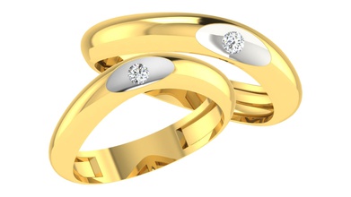 çift bant yüzük 3dm stl işlemek ayrıntı takı düğün nişan mücevher yazdırılabilir elmas Gümüş altın beyaz womendring moda gem grup coupleband platin weddingband 3d print model - Mito3D