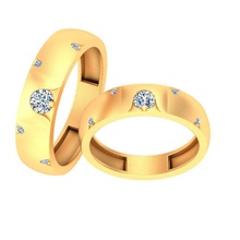 par de banda anillo 3dm stl render detalle la joyería boda compromiso imprimible joya el diamante oro womendring moda gem los anillos coupleband weddingband engagementband 3d print model - Mito3D
