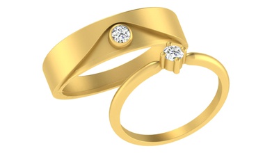 çift bant yüzük 3dm stl işlemek detay model görüntüleyin takı düğün nişan mücevher yazdırılabilir elmas Gümüş altın beyaz womendring moda gem grup coupleband platin weddingband 3d print model - Mito3D